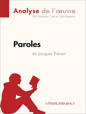 cover image of Paroles de Jacques Prévert (Analyse de l'oeuvre)